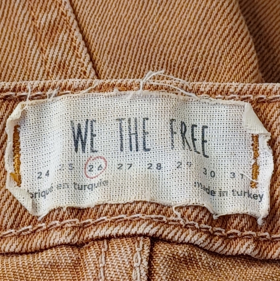 We The Free Rust Boho Distressed 100% Cotton Sz 26 Denim Mini Skirt - Picture 8 of 12